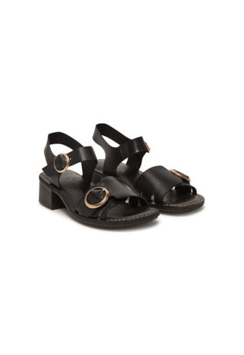 Sandale dama - EBLI238FLY - Piele naturala - 36 EU - Negru