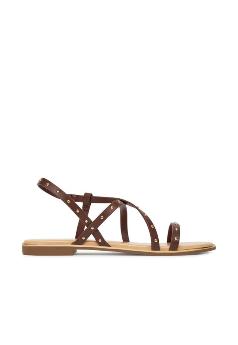 Sandale dama - 15342339 - Piele ecologica - Maro - Maro