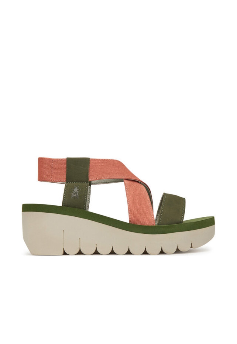 Sandale dama - YABI922FLY - Piele naturala - Corai - Coral