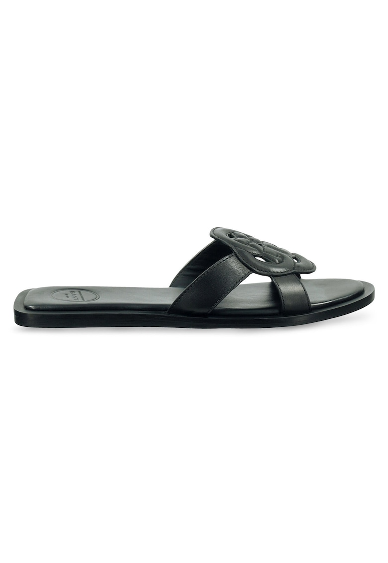Slapi dama - 30561911 - Piele naturala - Negru