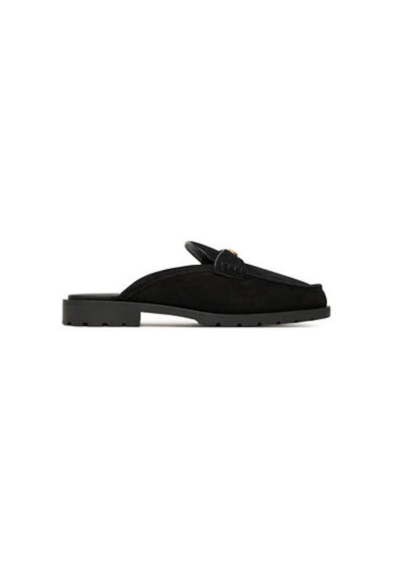 Slapi dama - CAU88 - Piele naturala - Negru
