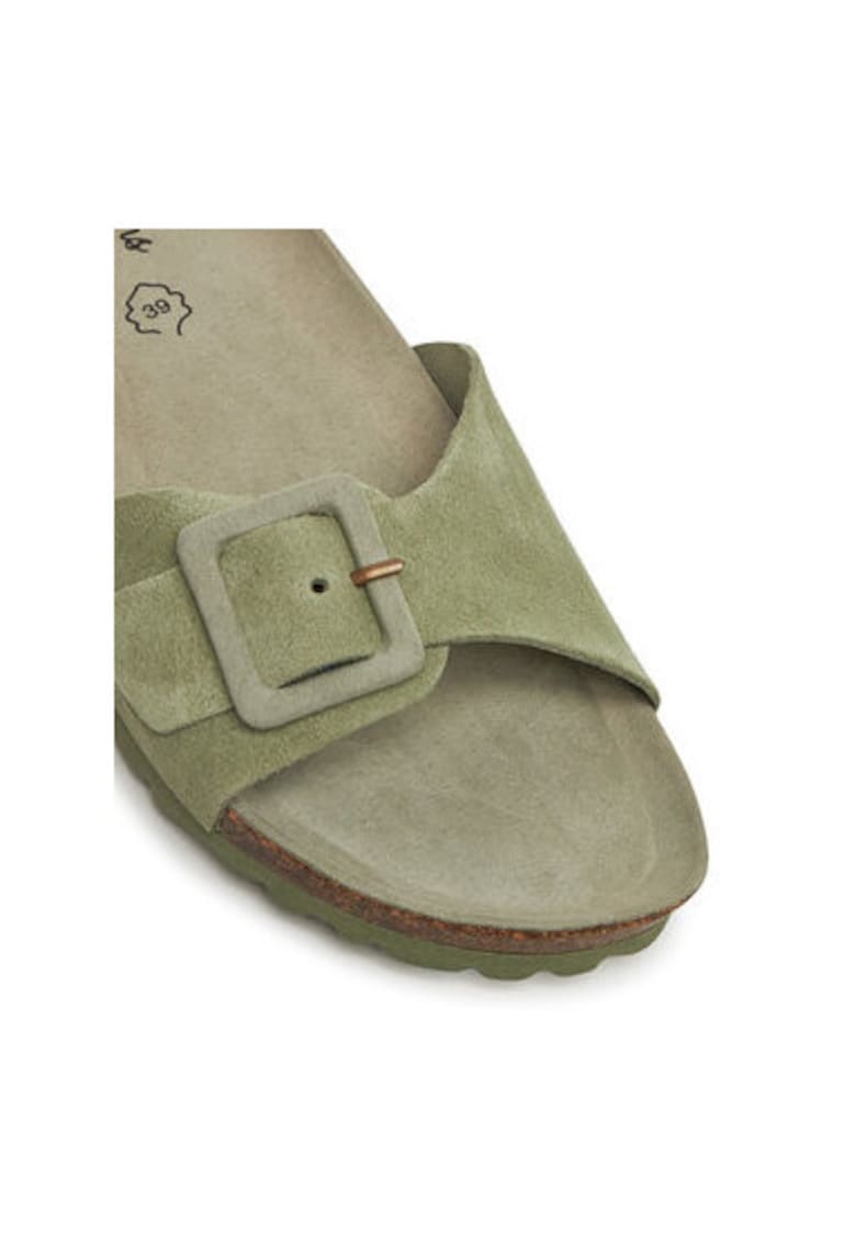 Slapi dama - GLIDE-QT - Piele naturala - Verde