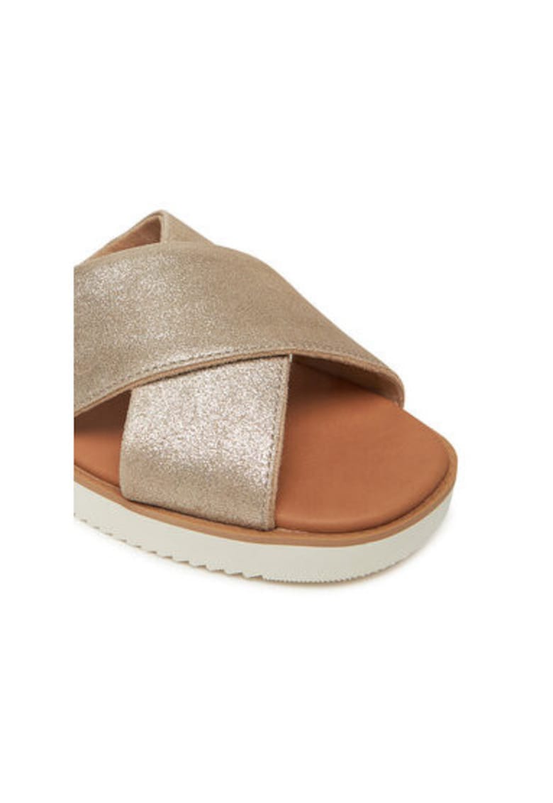 Slapi dama - 10021991 - Piele naturala - Argintiu