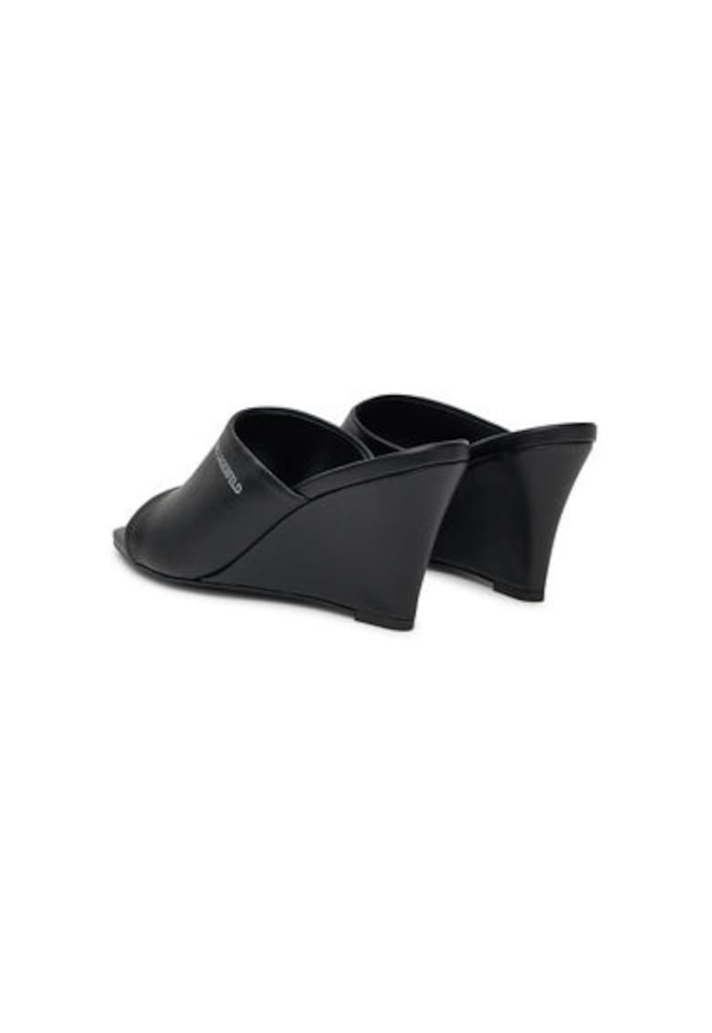 Slapi dama - KL34400 - Piele naturala - Negru