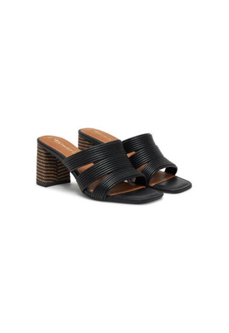 Slapi dama - 1-27226-42 - Piele ecologica - Negru
