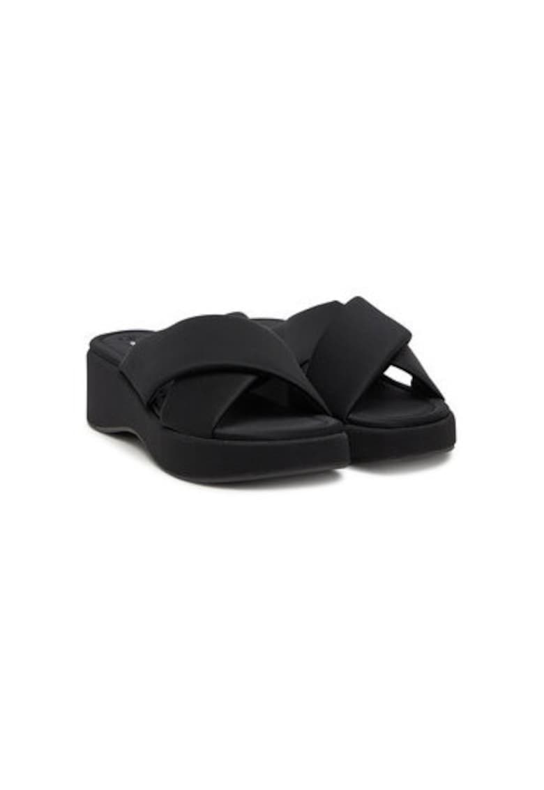 Slapi dama - 15341359 - Piele ecologica - Negru