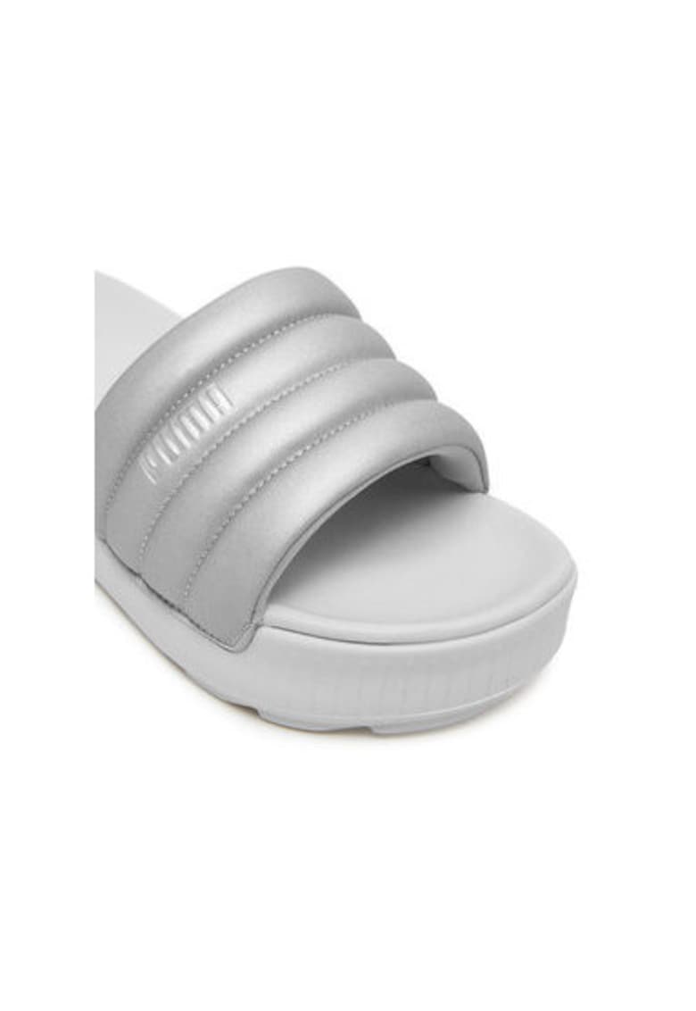 Slapi dama - 400679 - Piele ecologica - Gri