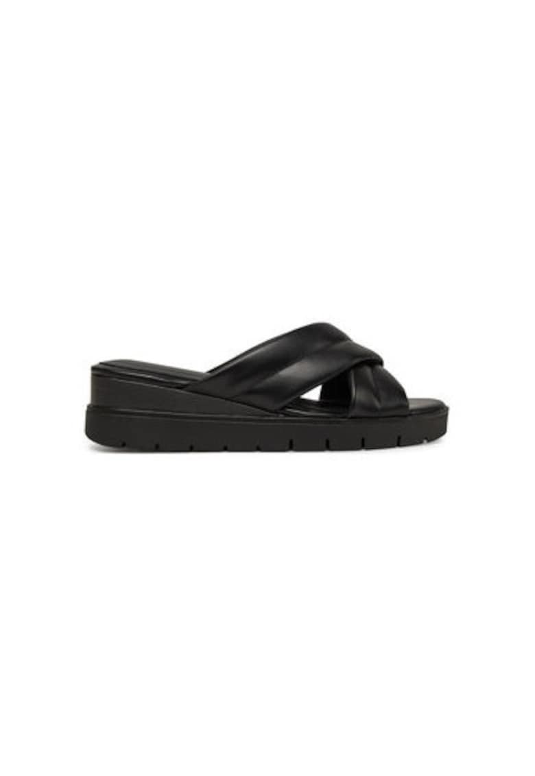 Slapi dama - 1-27233-44 - Piele naturala - Negru - Negru