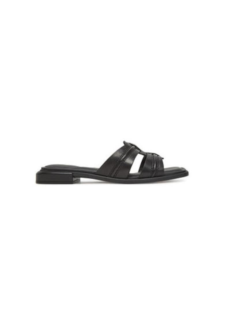 Slapi dama - 26181234 - Piele naturala - Negru