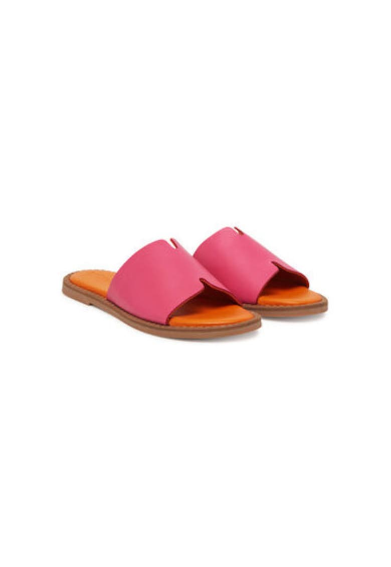 Slapi dama din piele naturala