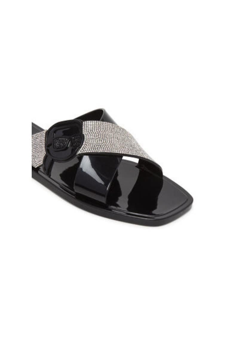 Slapi dama - KL80004S - Sintetic - 40 EU - Negru/Argintiu - Negru/Argintiu