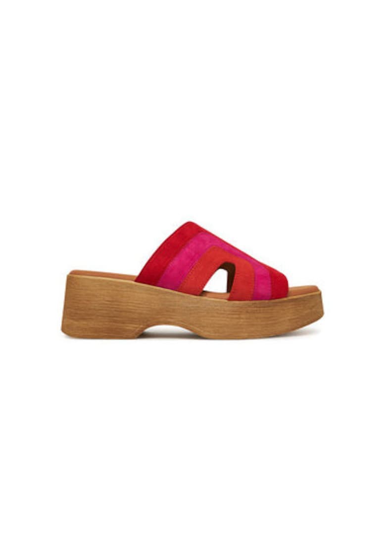 Slapi dama - 64.521.15 - Piele naturala - Rosu