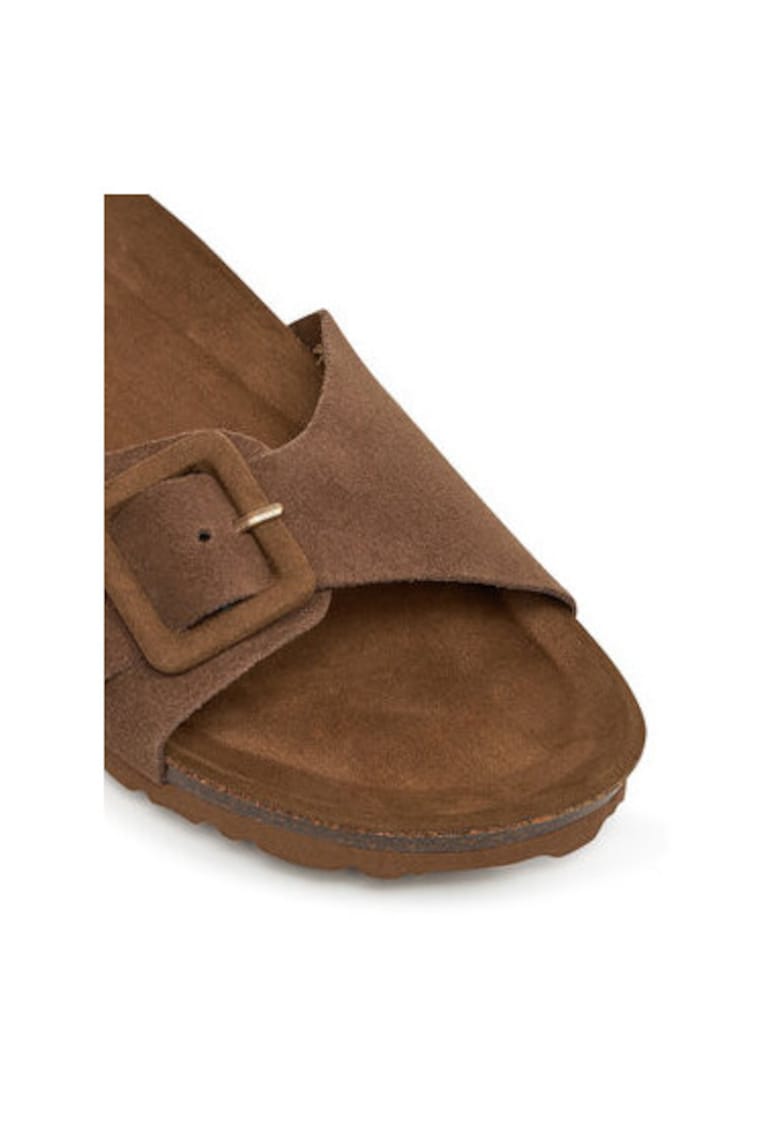 Slapi dama - GLIDE-QT - Piele naturala - Maro - Maro