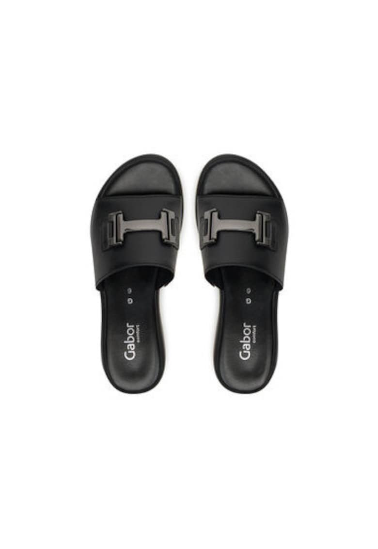 Slapi dama - 62.732.67 - Piele naturala - Negru