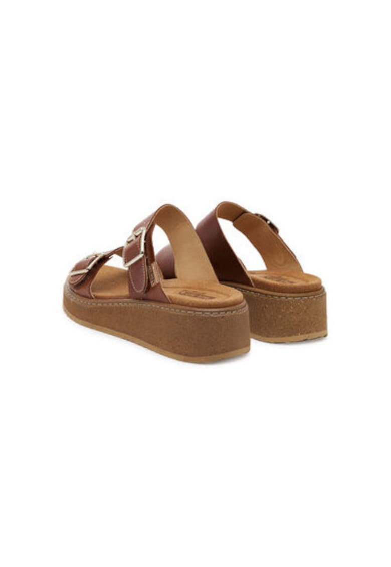 Slapi dama - W9D-1505 - Piele naturala - Maro