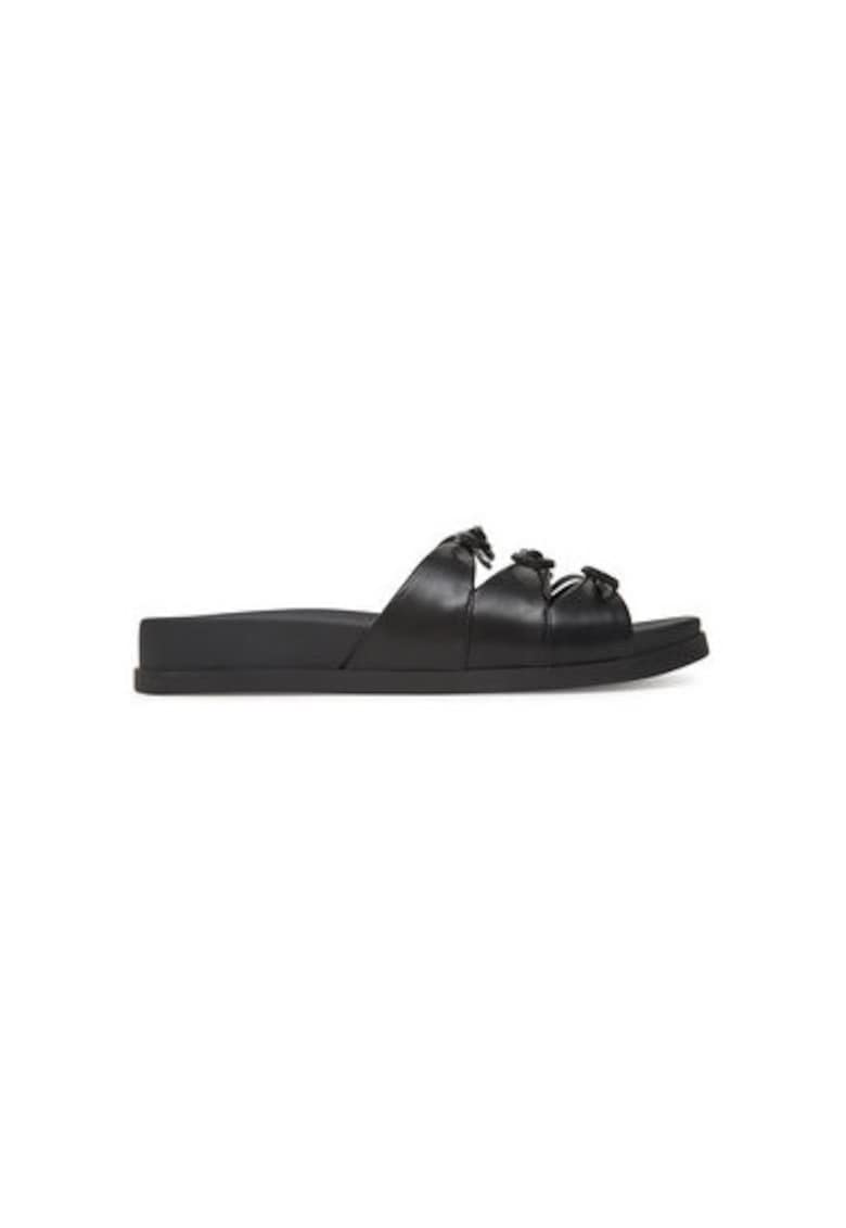 Slapi dama - 13950617 - Piele ecologica - Negru