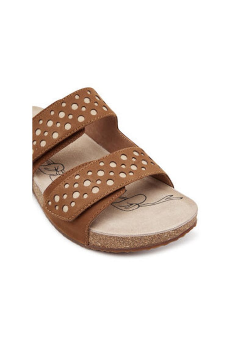 Slapi dama - 78586 - Piele naturala - Maro