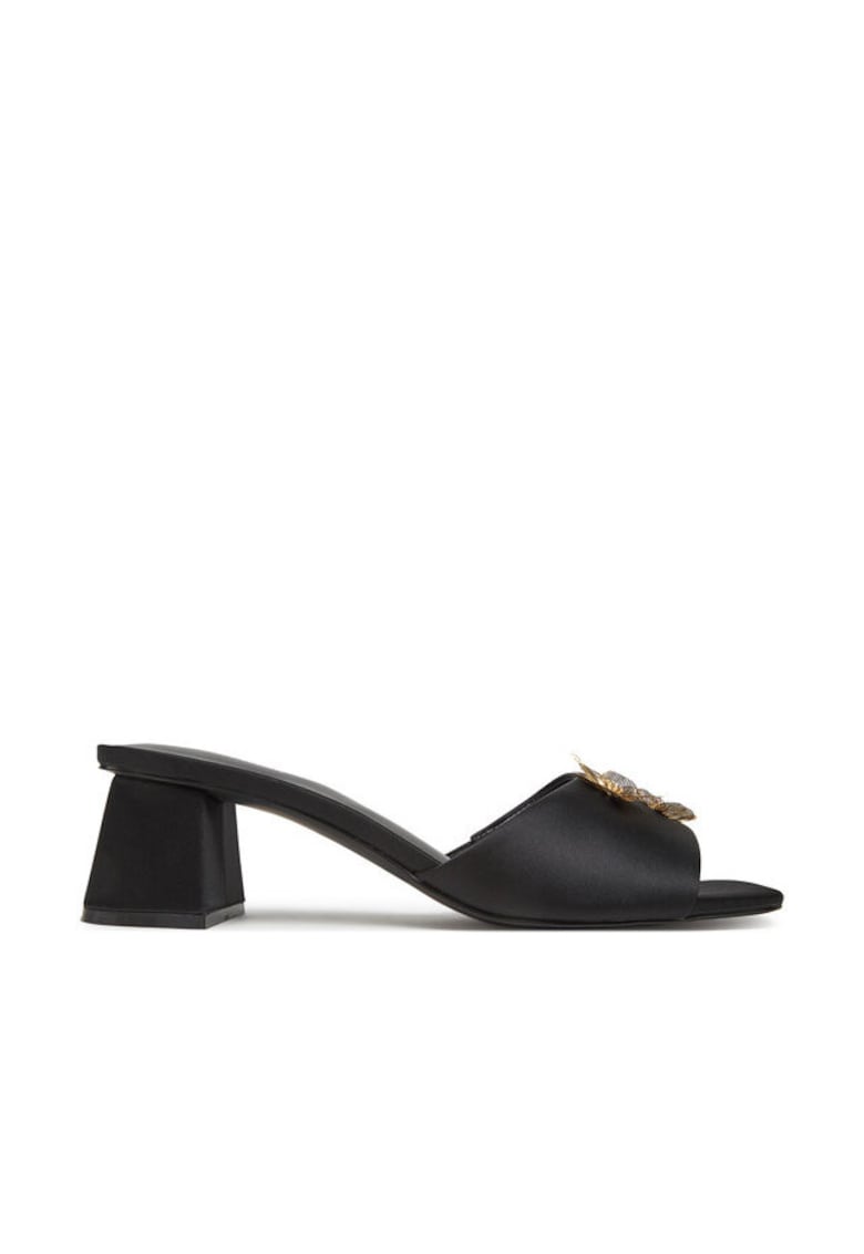 Slapi dama - 13953022 - Piele ecologica - Negru