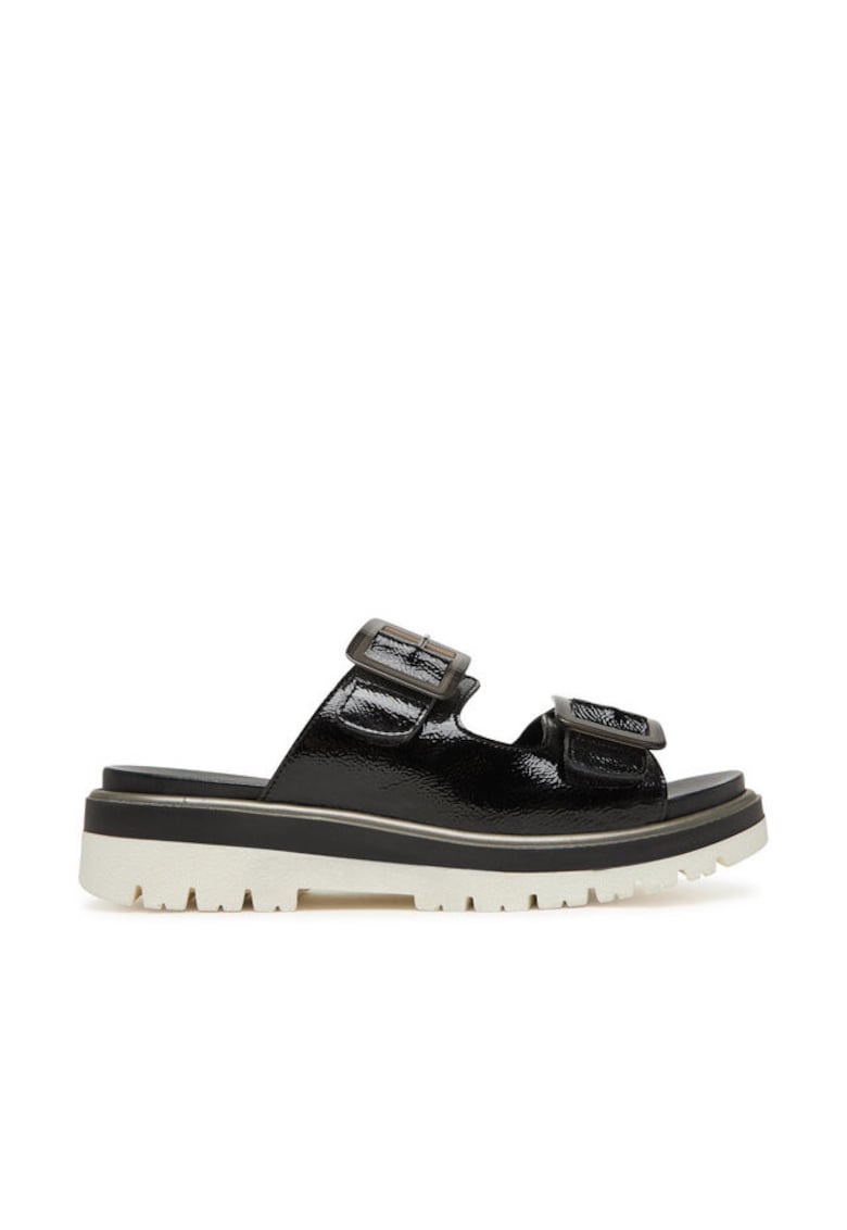 Slapi dama - 12-21011-01 - Piele naturala - Negru