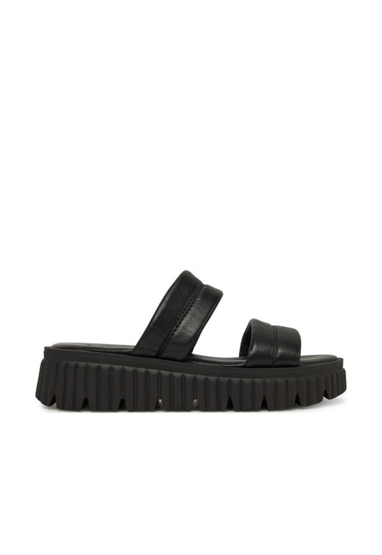 Slapi dama - 1-27208-44 - Piele naturala - Negru - Negru