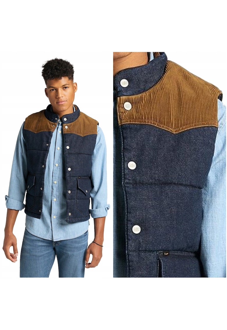 Vesta Barbaasca - Vesta Infocata - M INTL - Maro - Croi Regular Fit - Inchidere Capse - Numar De Buzunare 2 - Compozitie Material 94% Bumbac - 5% Poliester - 1% Elastan