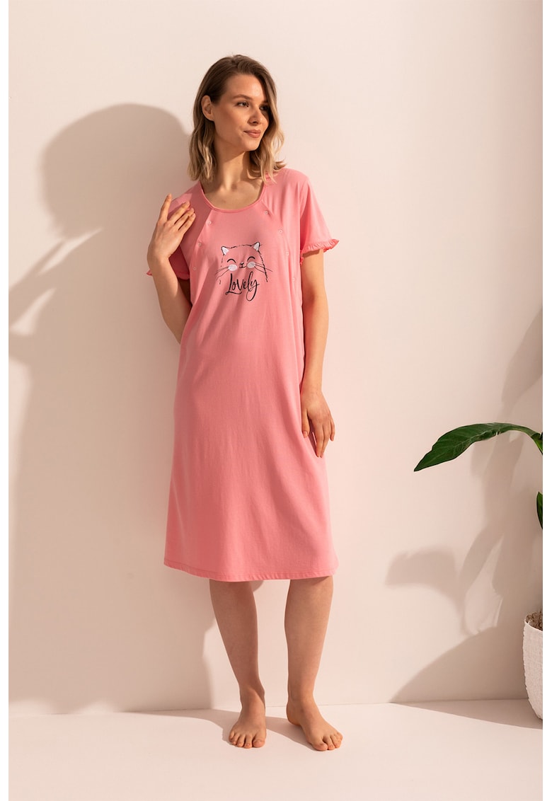 Camasa de alaptat din amestec de modal cu nasturi Bonnie