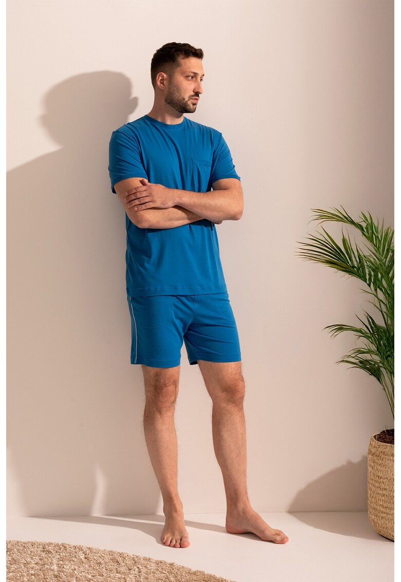 Pijama din amestec de eucalipt cu maneci scurte Brian