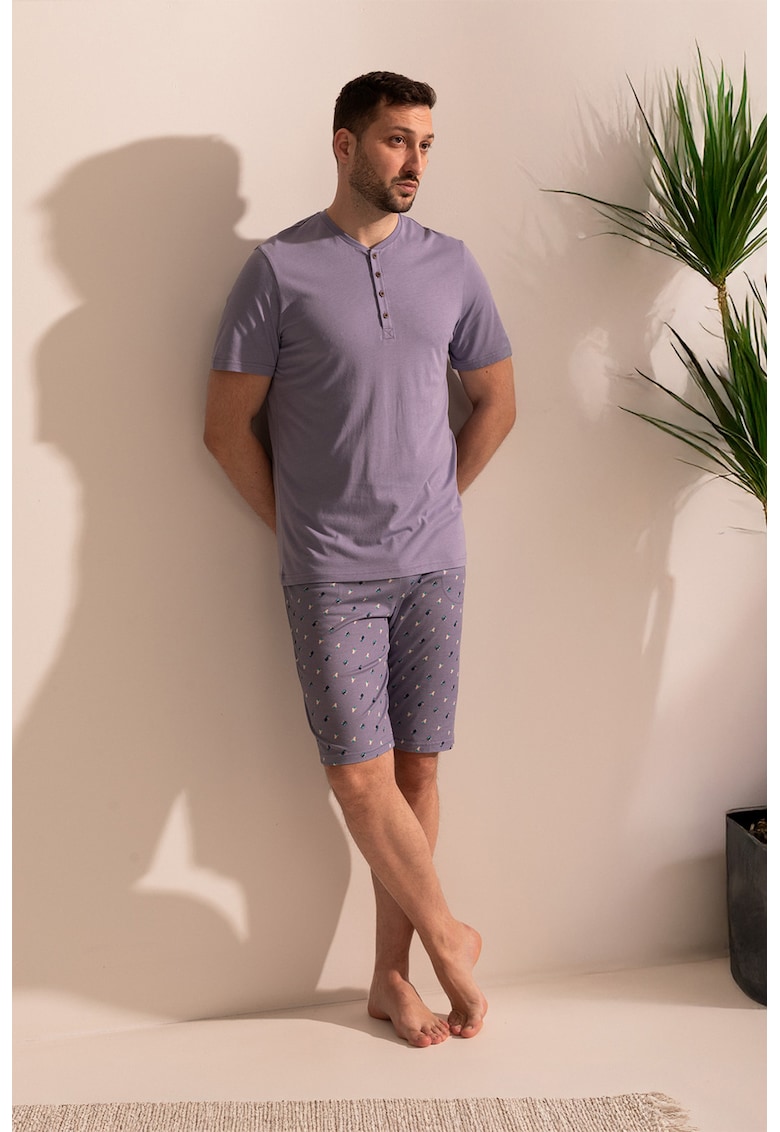 Pijama din amestesc de bambus cu maneci scurte Icons