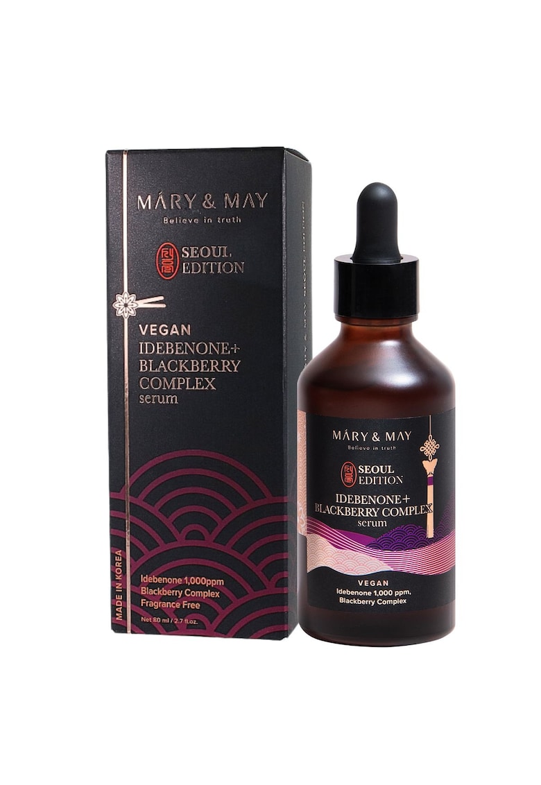 -Ser vegan cu complex de Idebenona si Mure Mary&May Editia Seul 80 ml - ser antioxidant