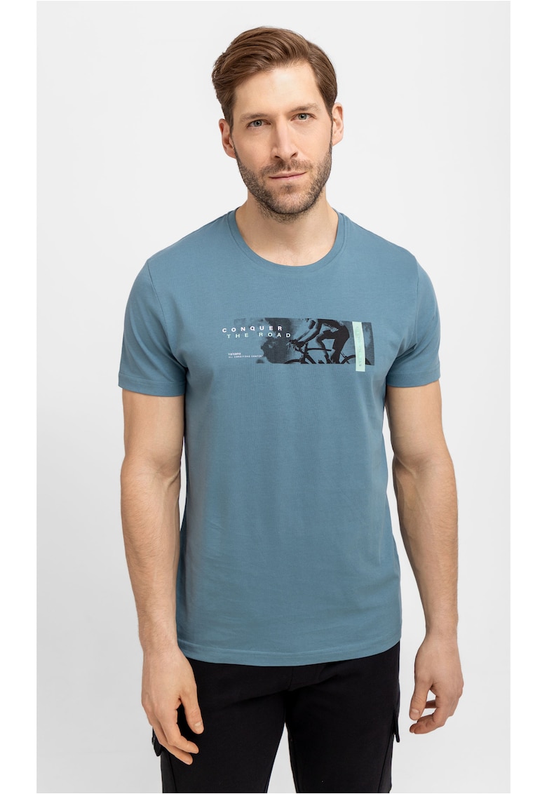 Tricou din bumbac pentru barbati T-Rad in albastru deschis