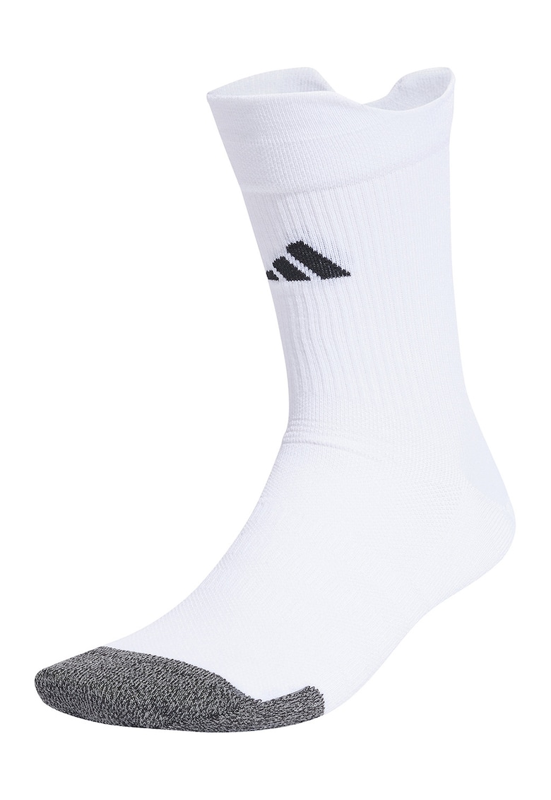 Sosete lungi unisex pentru fotbal - Negru melange/Alb optic