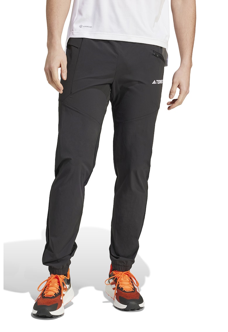 Pantaloni cu buzunare laterale pentru alergare - Negru