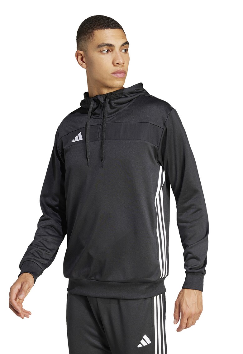 Hanorac cu logo - pentru fotbal - Alb/Negru