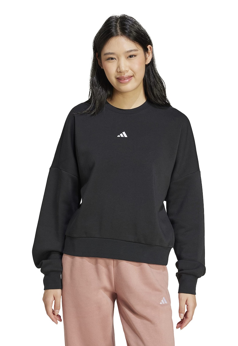 Bluza de trening lejera cu captuseala calduroasa - Alb/Negru