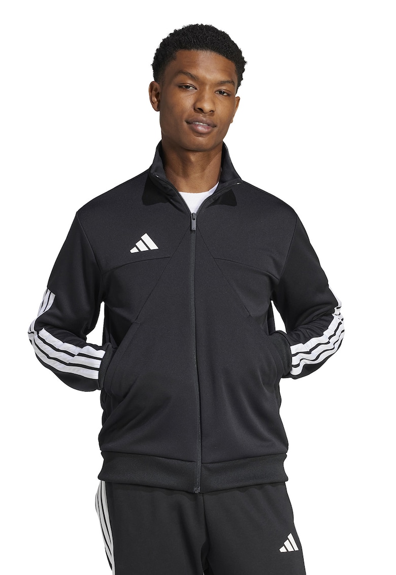 Bluza de trening cu imprimeu logo - Alb/Negru