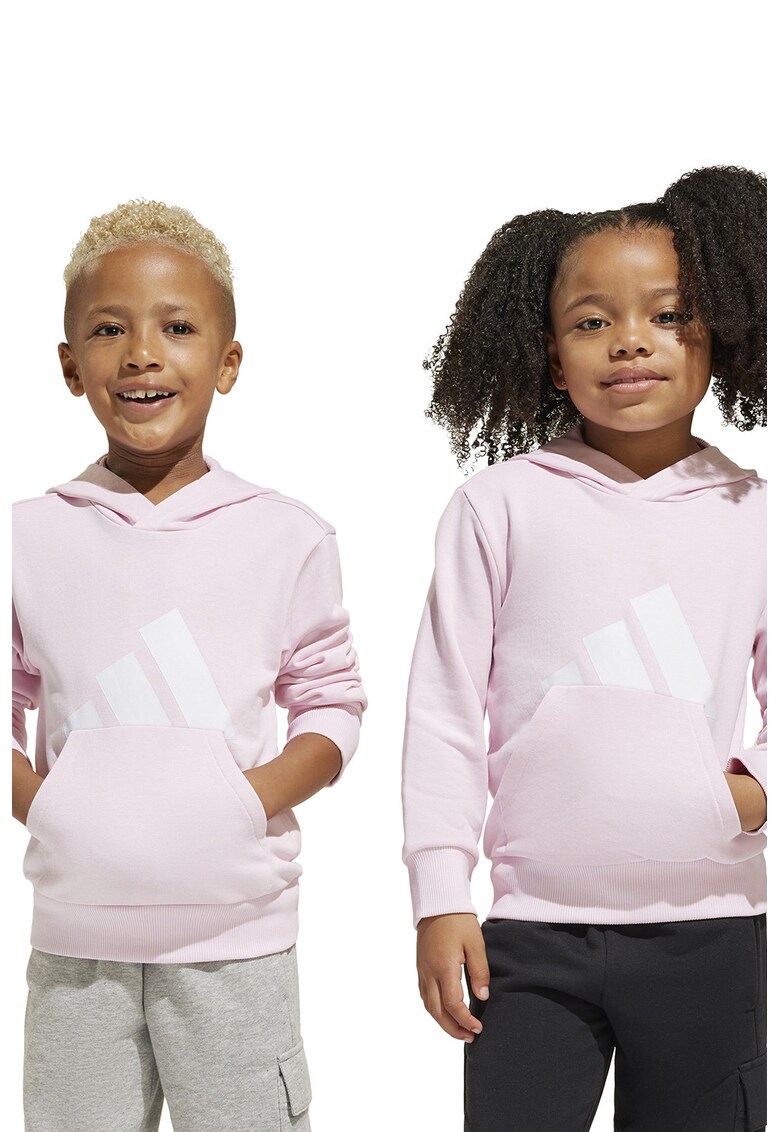 Hanorac cu imprimeu logo - Alb/Roz pal