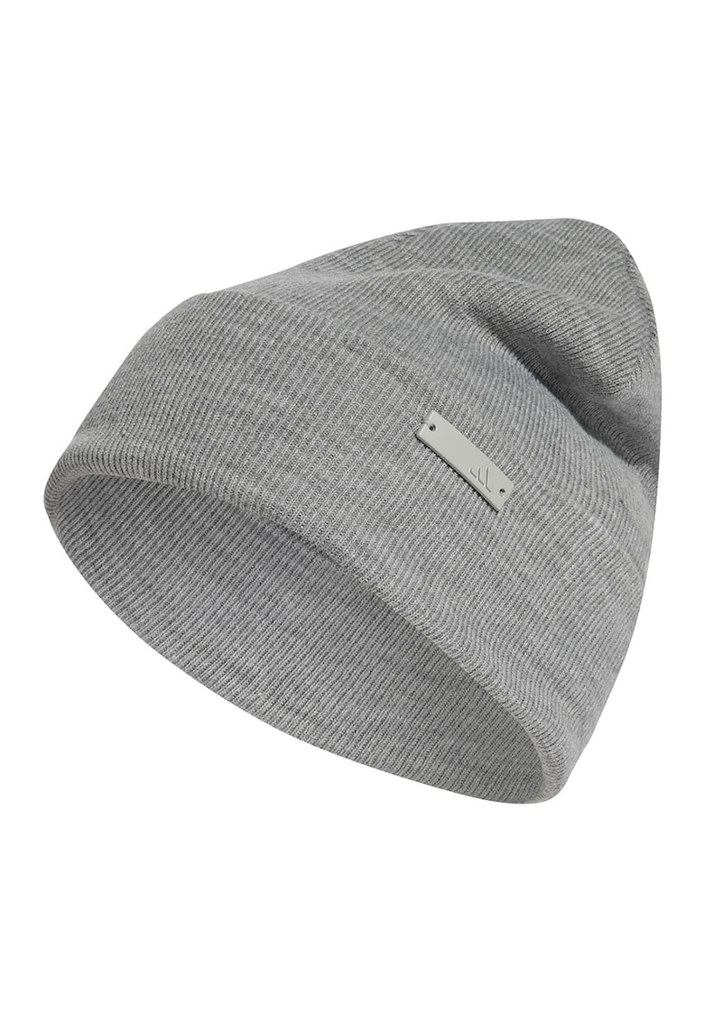 Caciula tricotata unisex cu logo metalic