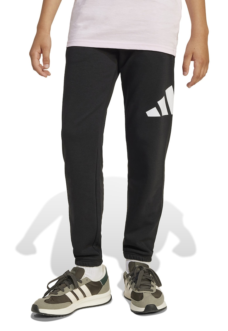 Pantaloni de trening cu logo si snur in talie