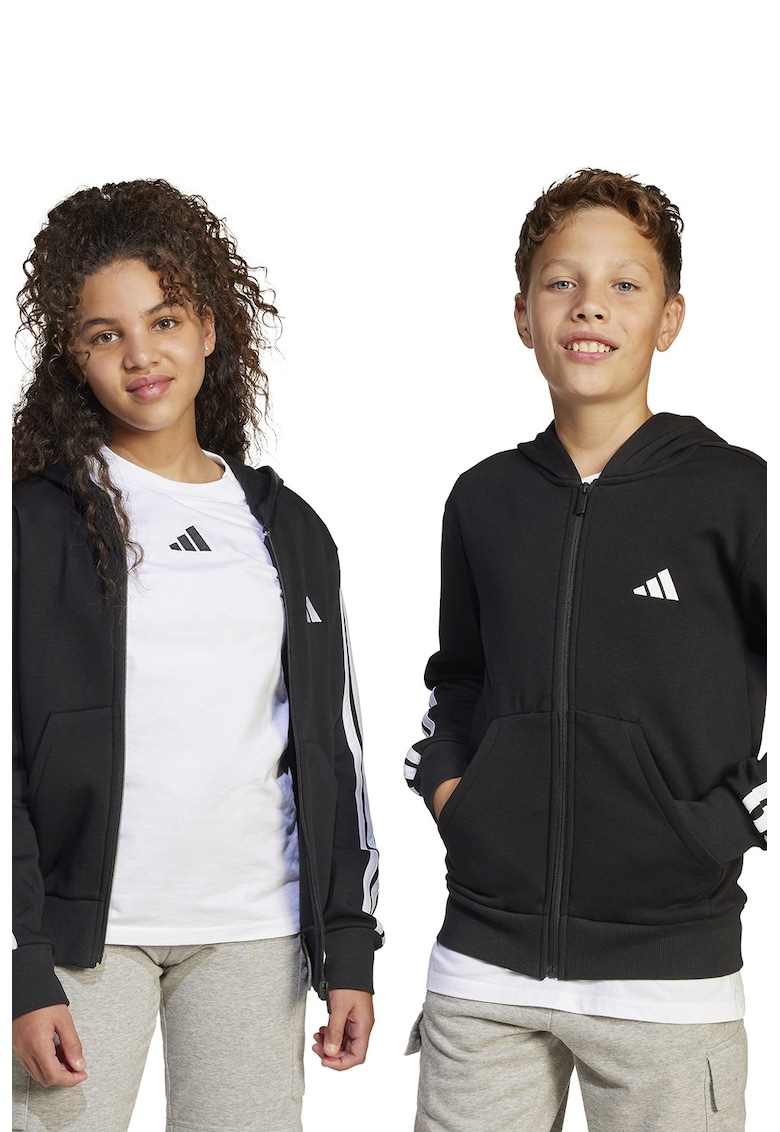 Hanorac cu buzunare oblice si fermoar