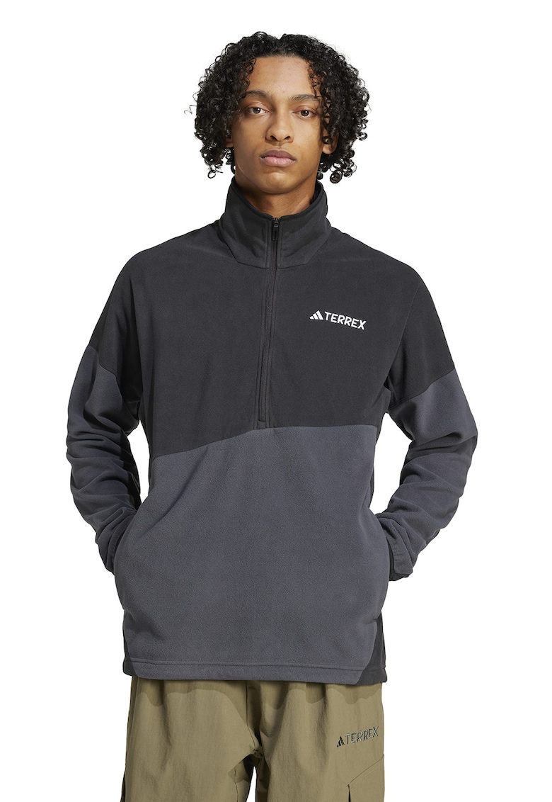 Bluza de trening din fleece cu fenta cu fermoar pentru drumetii