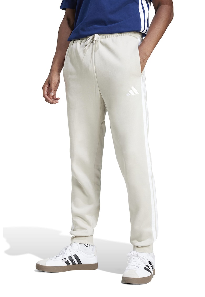 Pantaloni de trening cu logo si snur de ajustare - Alb/Crem