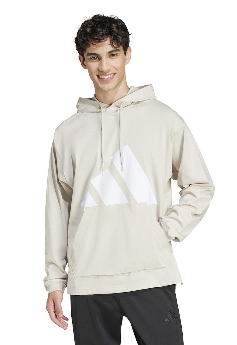 Hanorac cu imprimeu logo - Alb/Crem