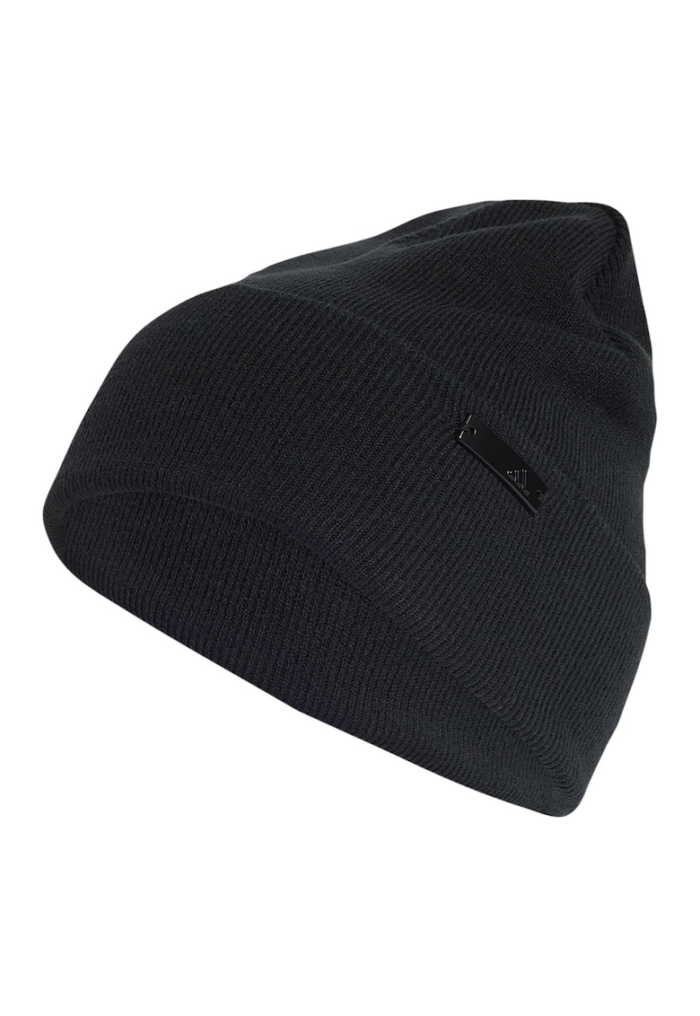 Caciula tricotata unisex cu logo metalic