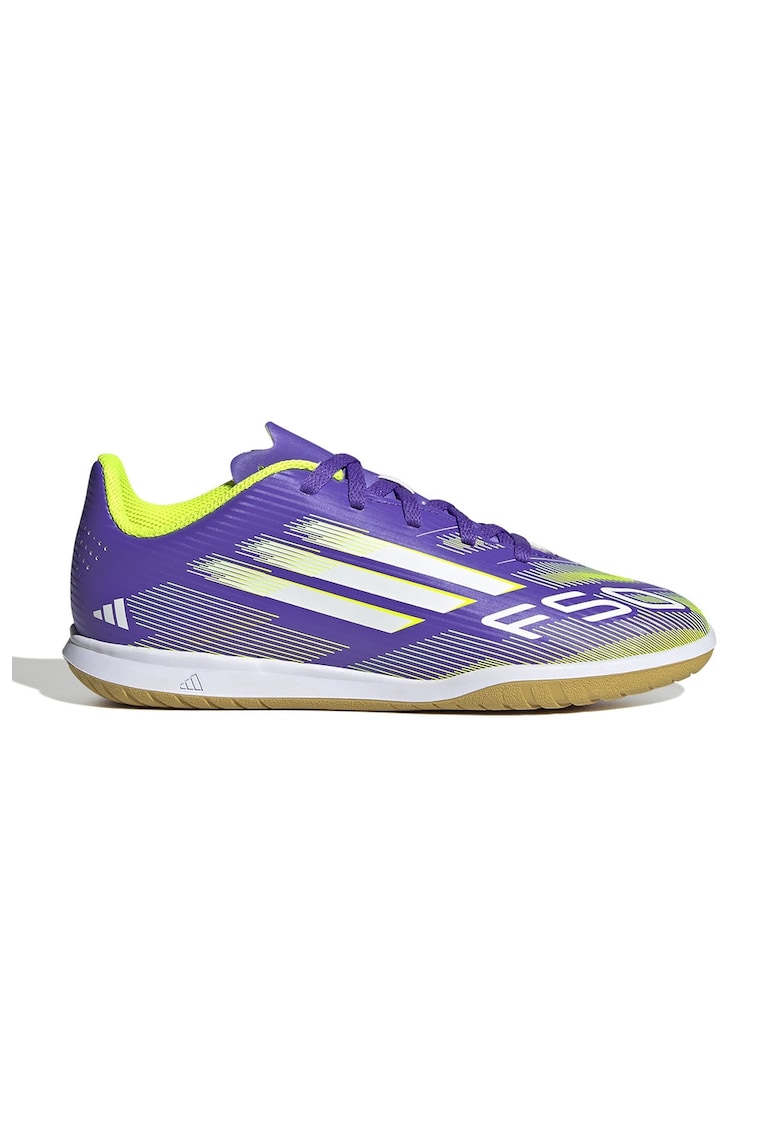Pantofi de piele ecologica - pentru fotbal F50 Club - Violet/Alb optic/Bej deschis