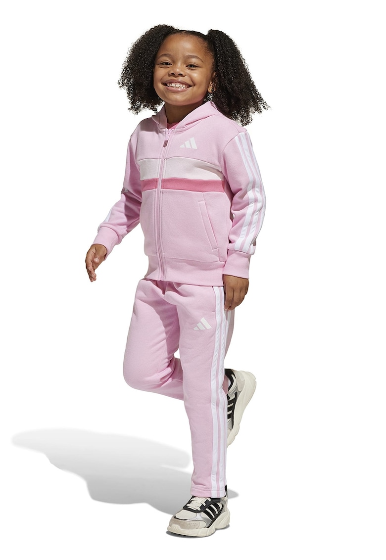 Trening din amestec de bumbac cu logo - Roz pastel/Alb optic