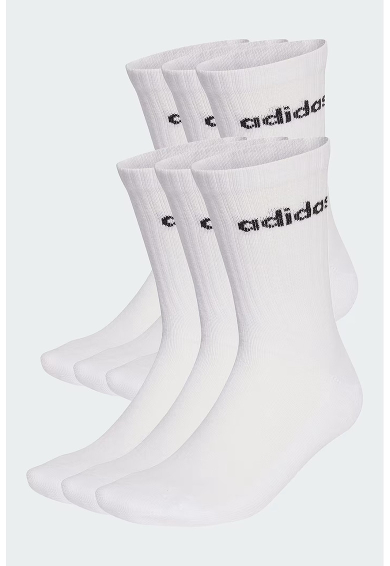 Set de sosete din amestec de bumbac cu logo - 6 perechi - Negru/Alb optic