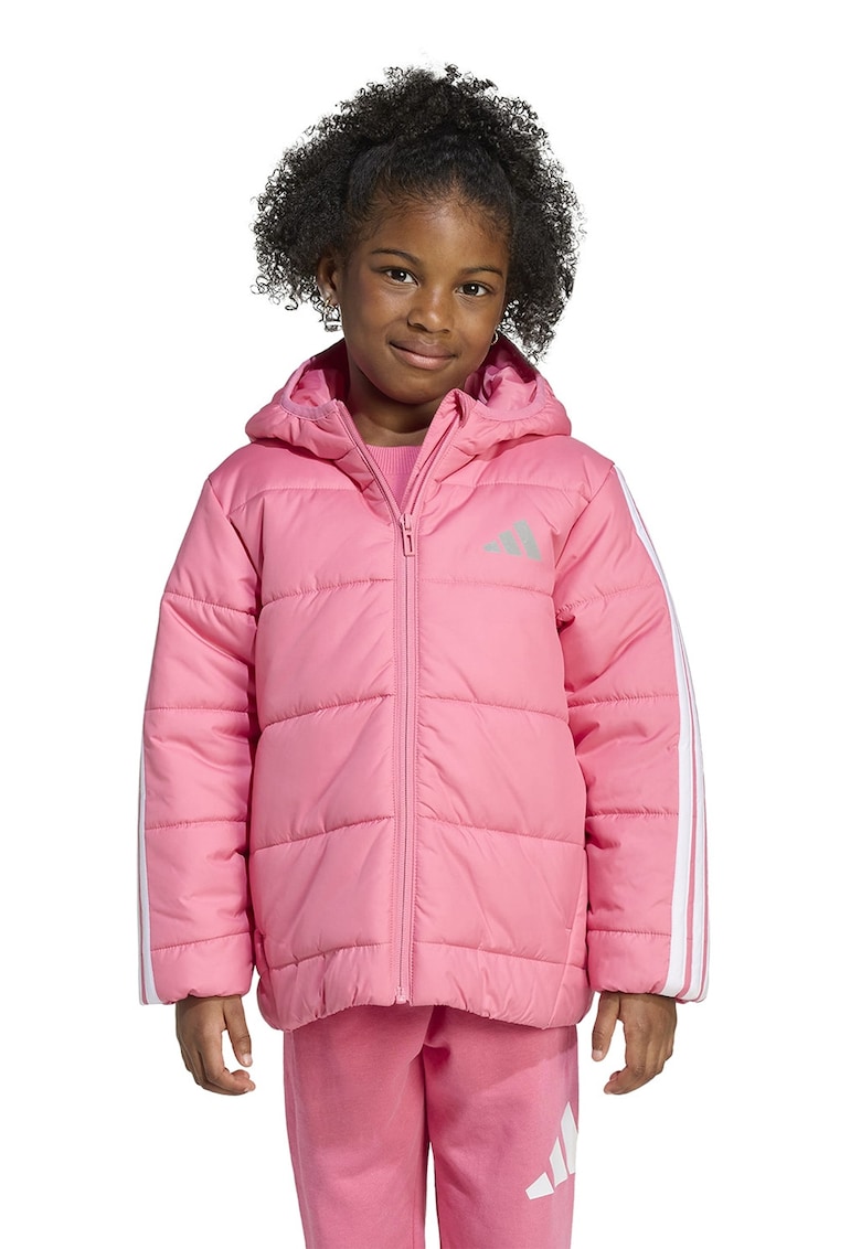 Geaca cu gluga si aspect matlasat