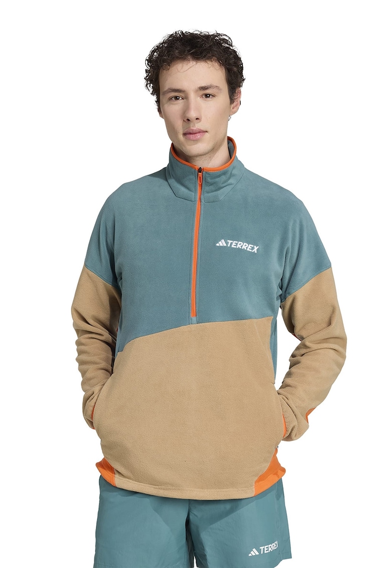 Bluza de trening din fleece cu fenta cu fermoar pentru drumetii