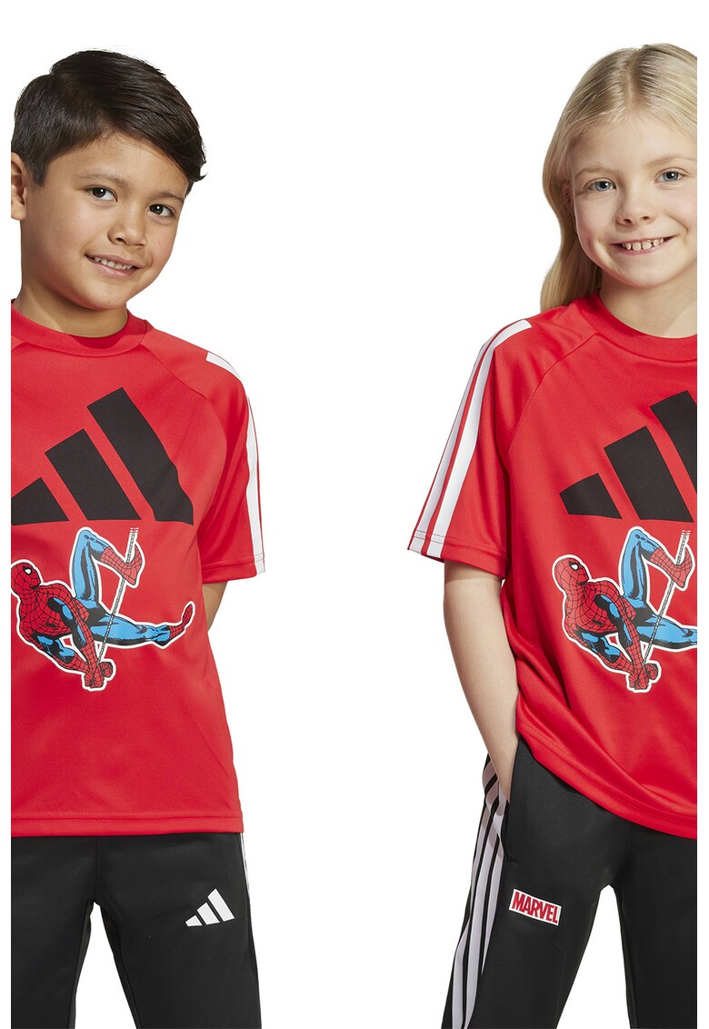 Tricou cu imprimeu cu Spider Man - Rosu/Negru/Albastru