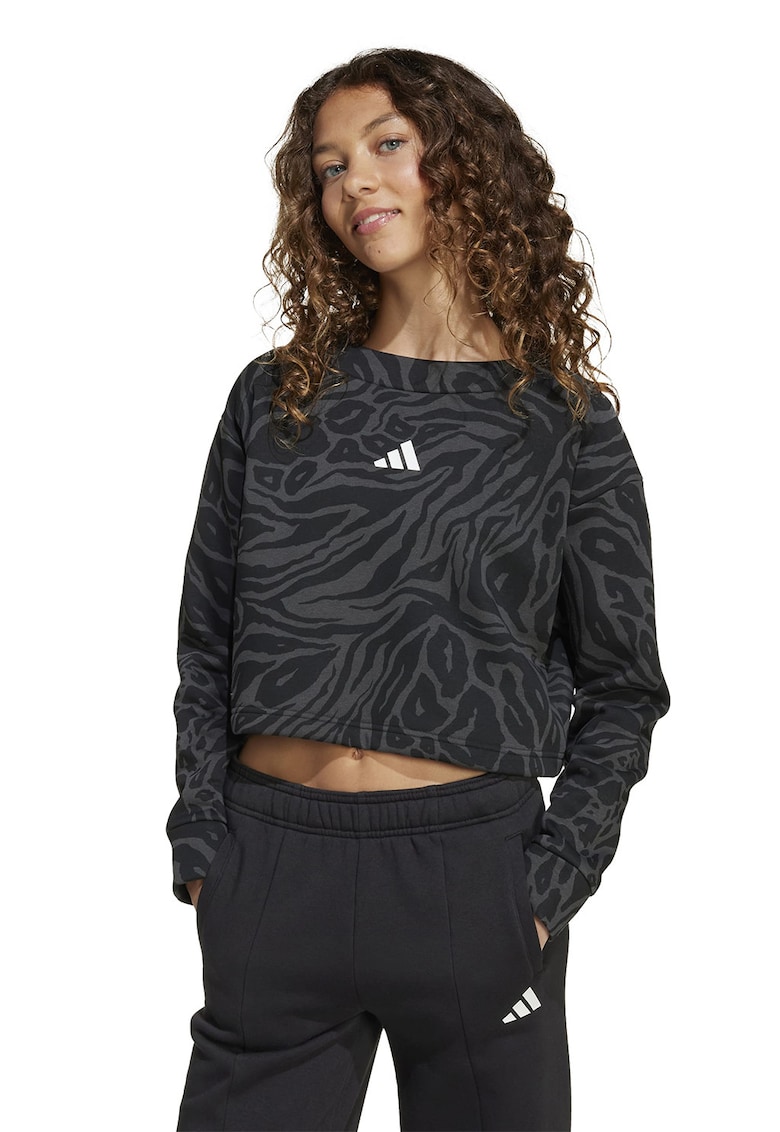 Bluza crop cu imprimeu